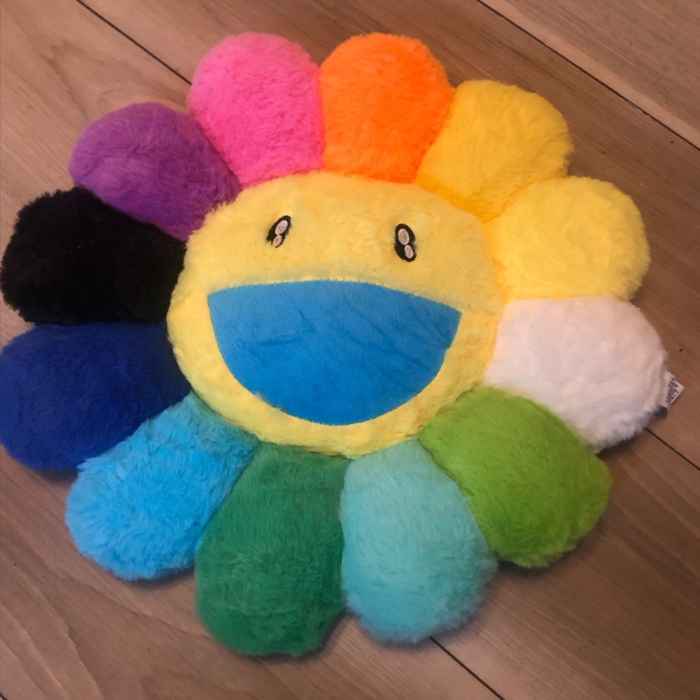 takashi murakami HAPPY flower pillow plushie